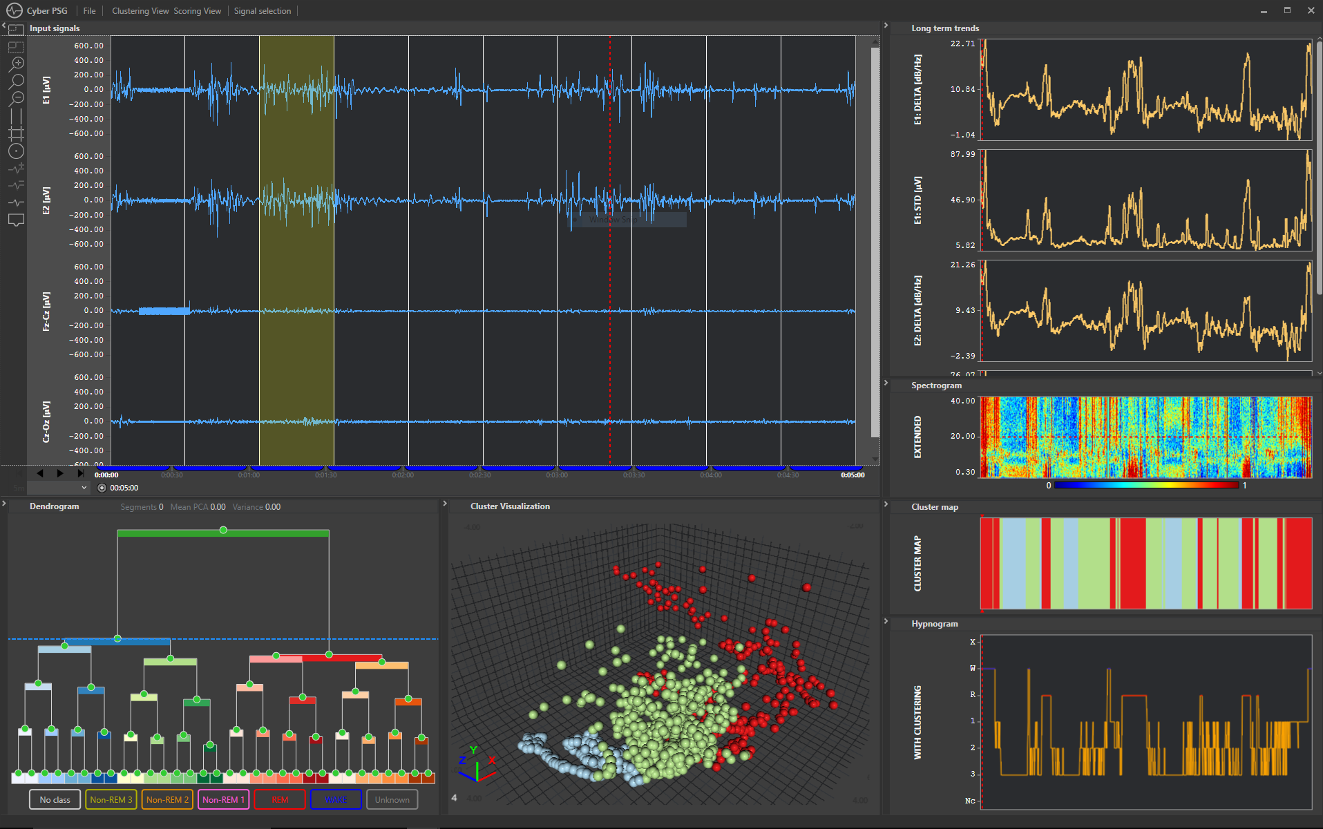 Screenshot of the  CYBERPSG application